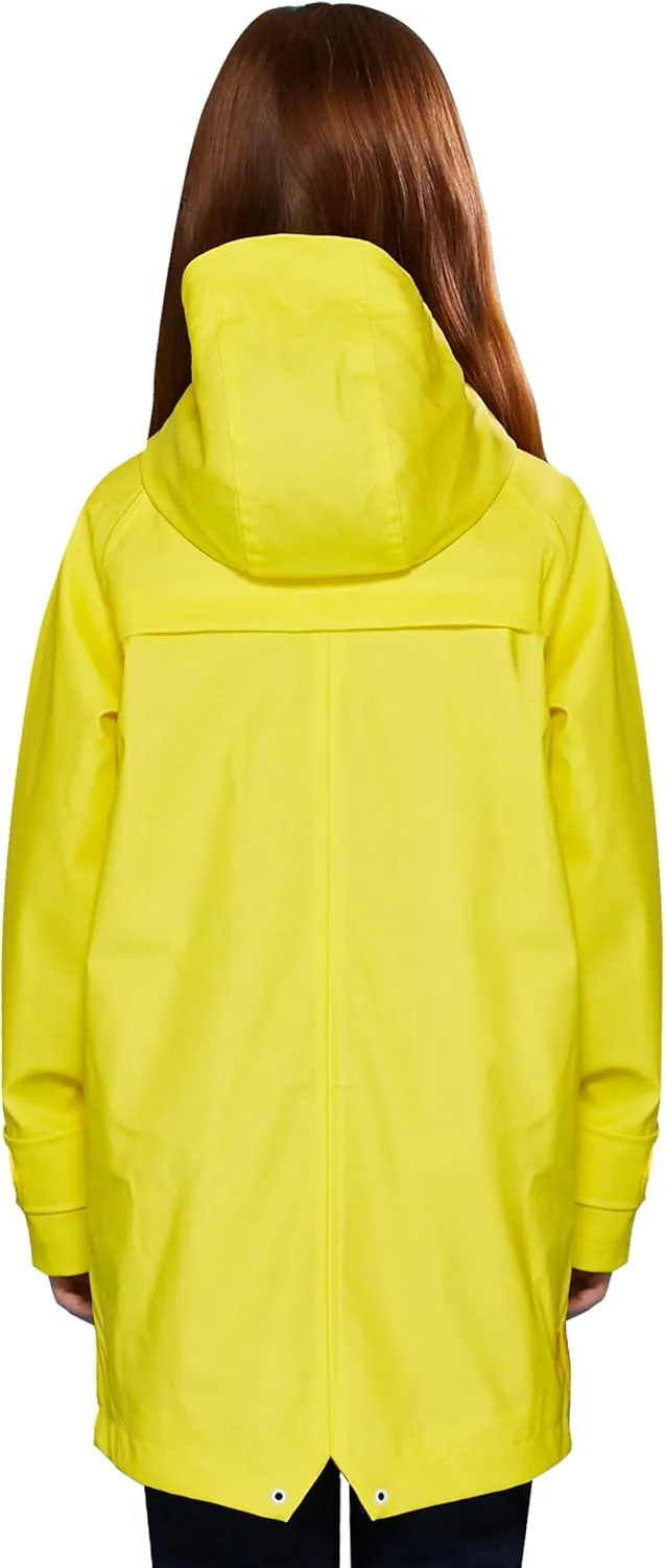 maoo garden Girls Rain Jackets Kids Waterproof Raincoat Lightweight Floral Lining Spring Windbreaker