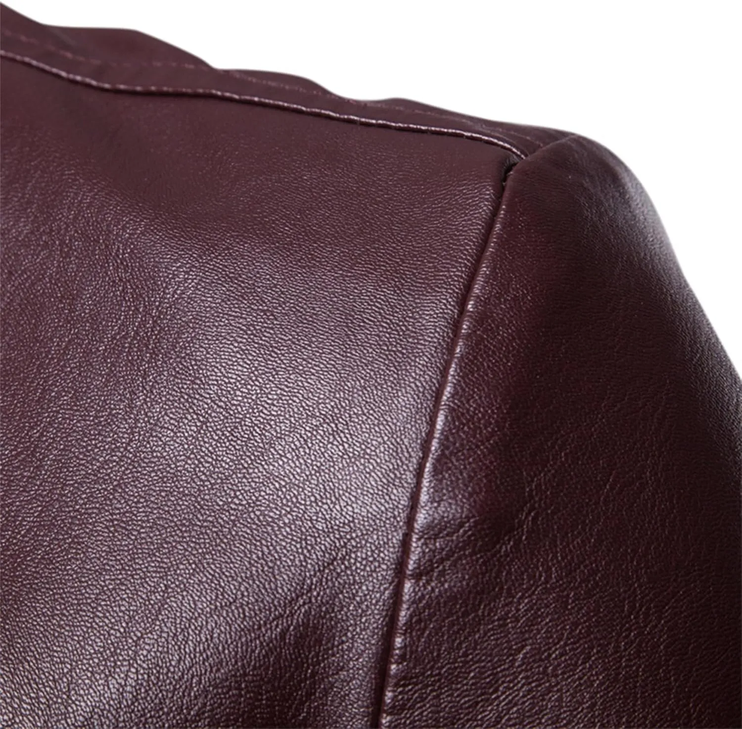 Mens 2 Button Leather Blazer Jacket Faux Leather Sport Suit Coat Regular Fit Lined Business PU Jackets