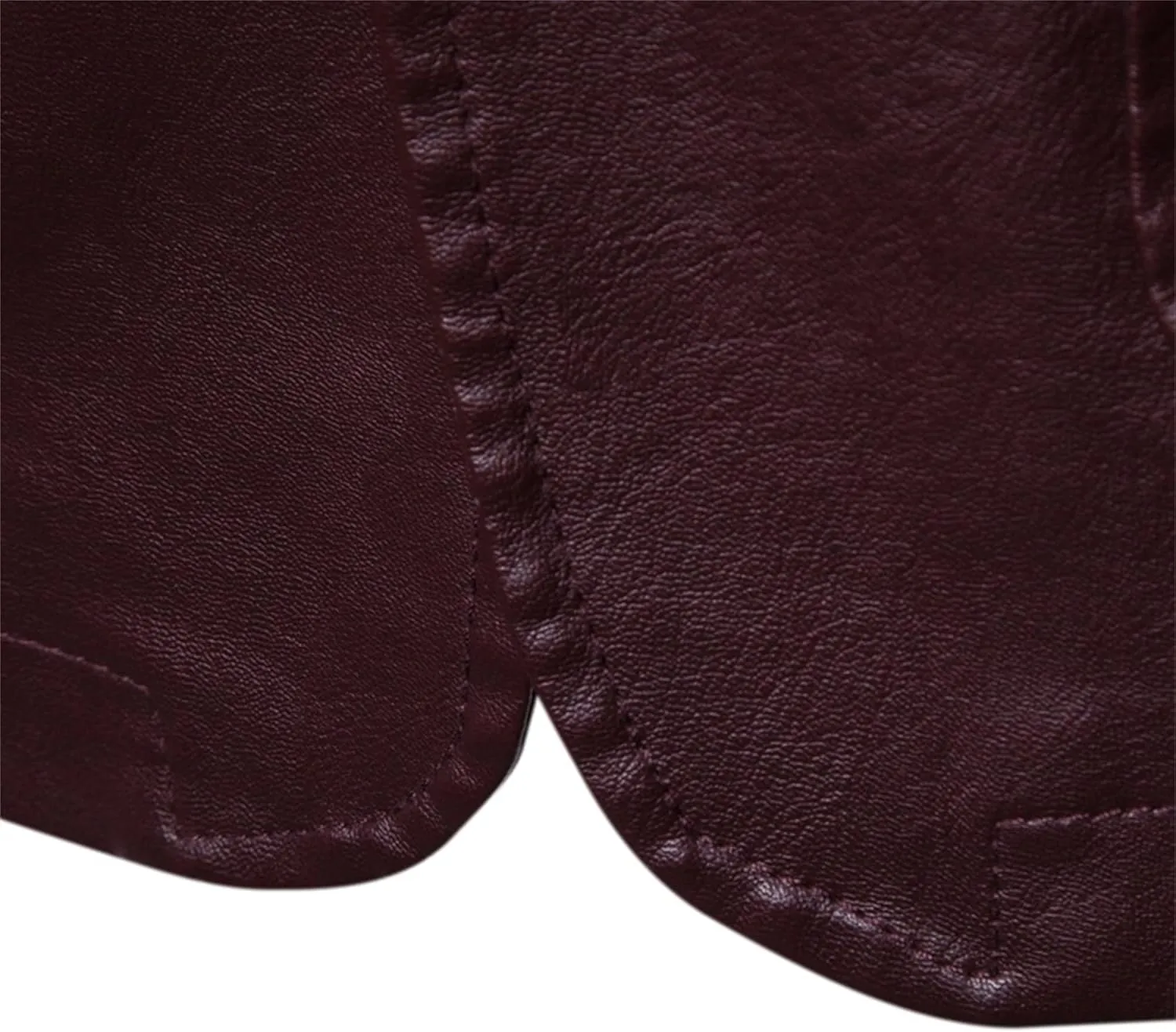 Mens 2 Button Leather Blazer Jacket Faux Leather Sport Suit Coat Regular Fit Lined Business PU Jackets