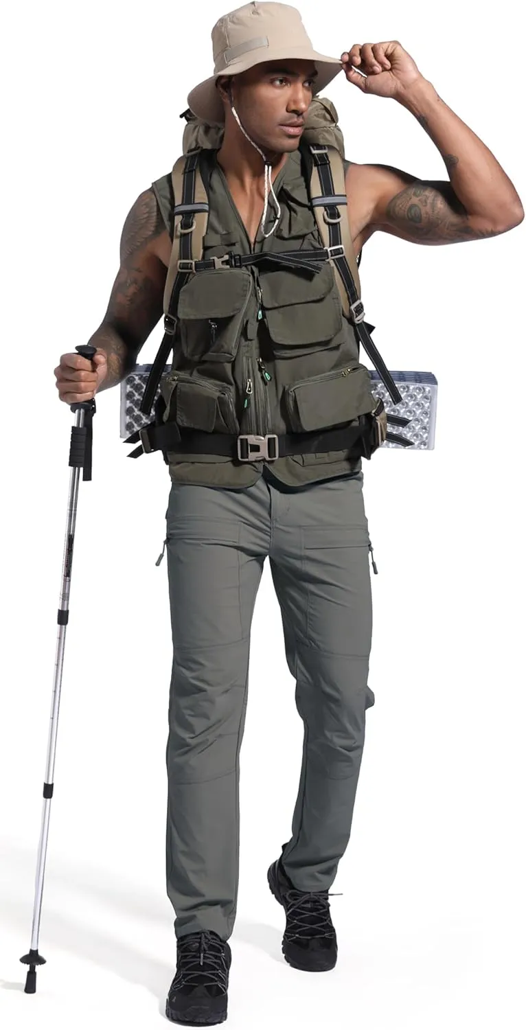 Men's Lightweight Hiking Cargo Pants Waterproof Quick Dry Travel Fishing Climbing Work Outdoor Pants