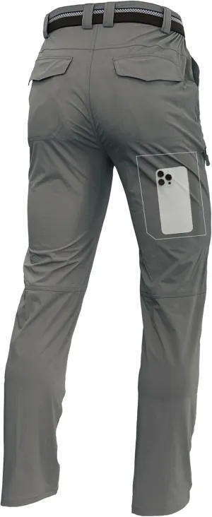 Men's Lightweight Hiking Cargo Pants Waterproof Quick Dry Travel Fishing Climbing Work Outdoor Pants
