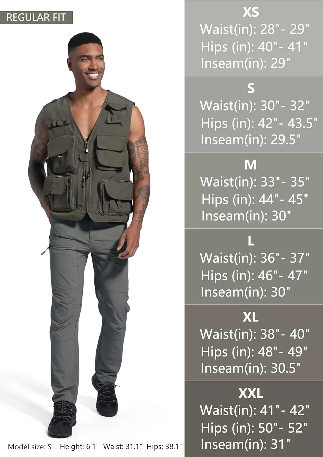 Men's Lightweight Hiking Cargo Pants Waterproof Quick Dry Travel Fishing Climbing Work Outdoor Pants