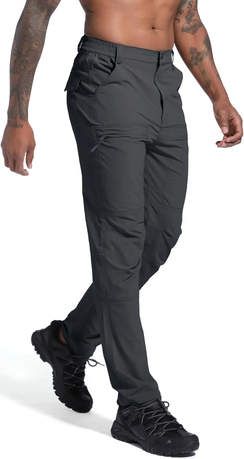 Men's Lightweight Hiking Cargo Pants Waterproof Quick Dry Travel Fishing Climbing Work Outdoor Pants