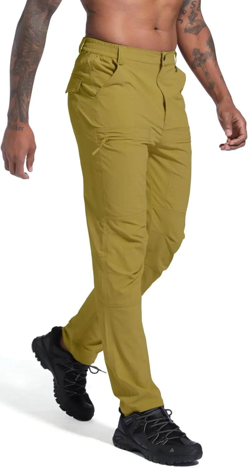 Men's Lightweight Hiking Cargo Pants Waterproof Quick Dry Travel Fishing Climbing Work Outdoor Pants