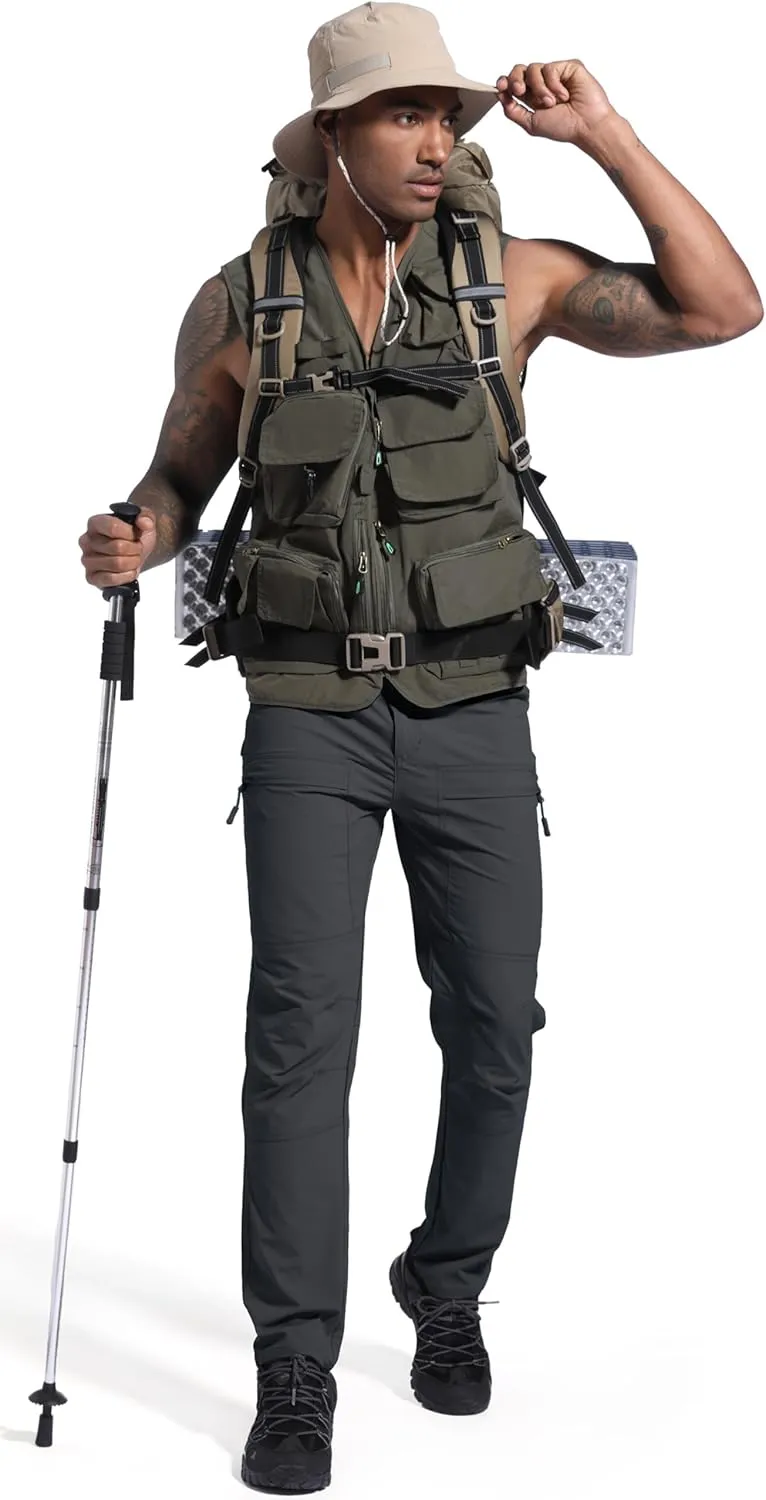 Men's Lightweight Hiking Cargo Pants Waterproof Quick Dry Travel Fishing Climbing Work Outdoor Pants