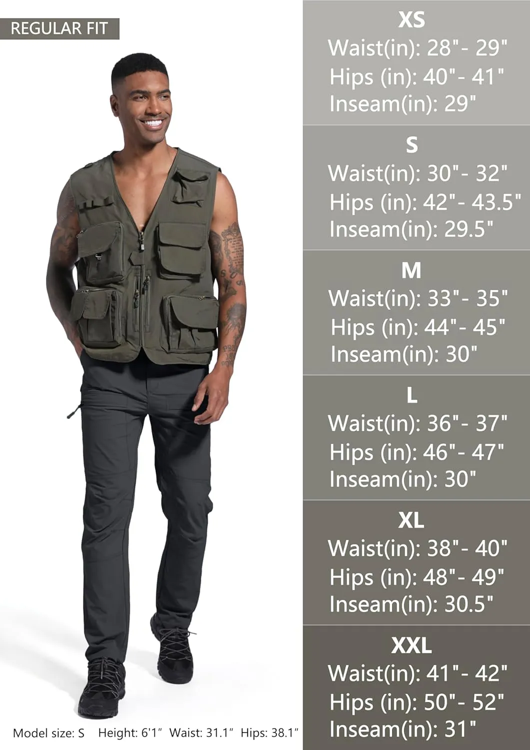 Men's Lightweight Hiking Cargo Pants Waterproof Quick Dry Travel Fishing Climbing Work Outdoor Pants
