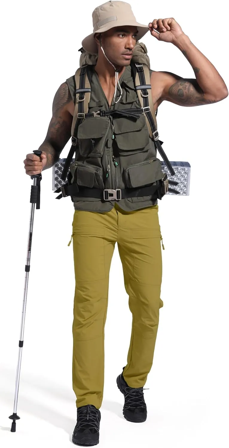 Men's Lightweight Hiking Cargo Pants Waterproof Quick Dry Travel Fishing Climbing Work Outdoor Pants