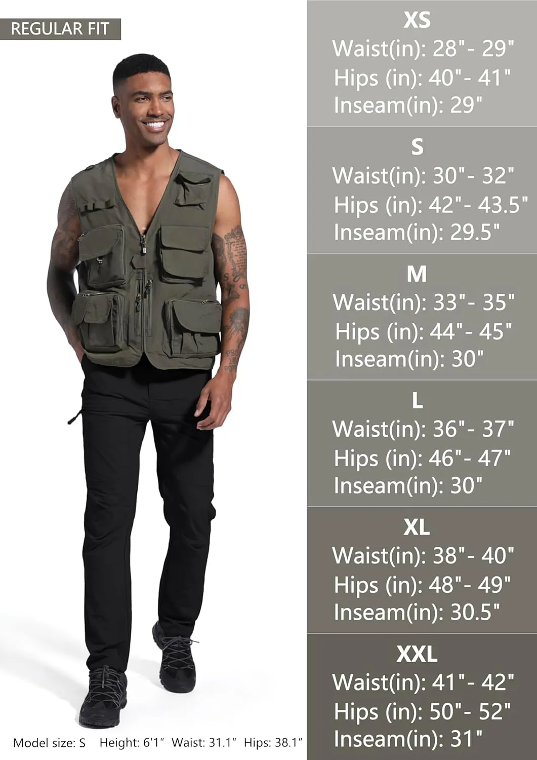 Men's Lightweight Hiking Cargo Pants Waterproof Quick Dry Travel Fishing Climbing Work Outdoor Pants