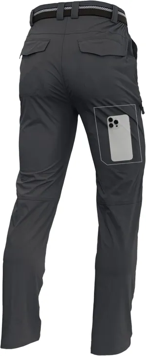 Men's Lightweight Hiking Cargo Pants Waterproof Quick Dry Travel Fishing Climbing Work Outdoor Pants
