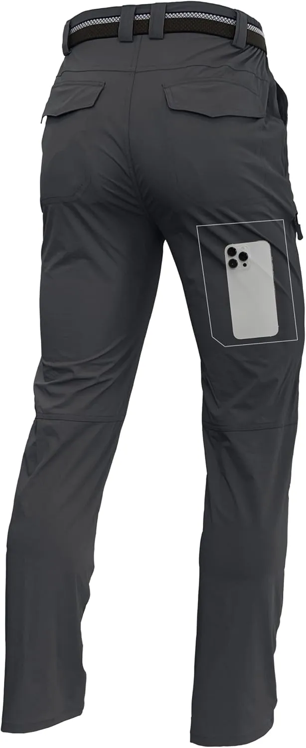 Men's Lightweight Hiking Cargo Pants Waterproof Quick Dry Travel Fishing Climbing Work Outdoor Pants