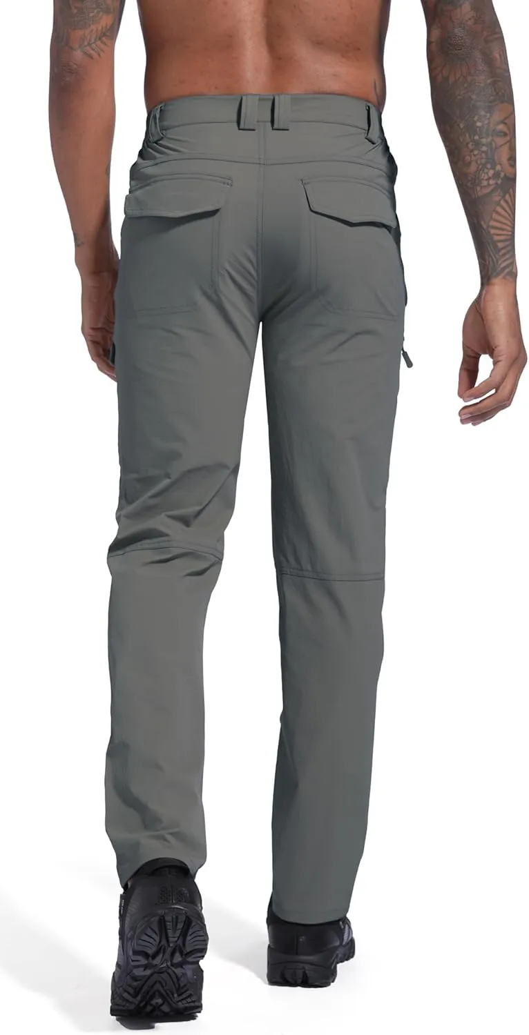 Men's Lightweight Hiking Cargo Pants Waterproof Quick Dry Travel Fishing Climbing Work Outdoor Pants