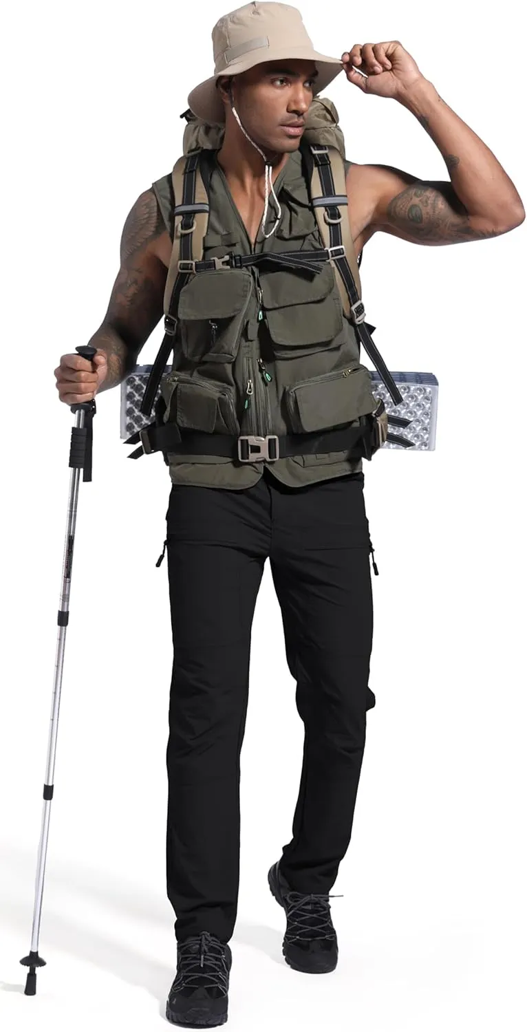 Men's Lightweight Hiking Cargo Pants Waterproof Quick Dry Travel Fishing Climbing Work Outdoor Pants