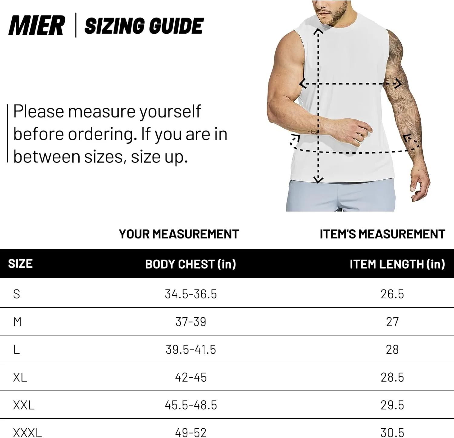 MIER Men's Workout Tank Tops UPF 50  Swim Shirts Quick Dry Running Sleeveless UV Protection Muscle Tees