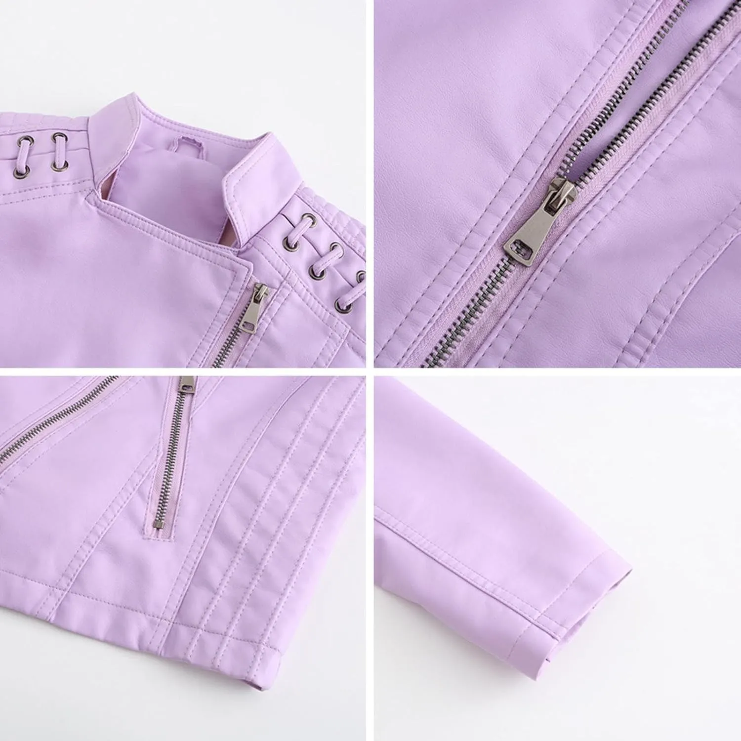 Miyaomn Casual Fall Pea Coat for Women Long Sleeve Stand Collar Cardigan Mid-Long Open Front Outerwear Office Business Jacket