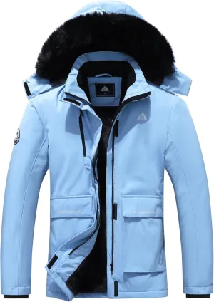 MOERDENG Women's Waterproof Winter Snow Coat Windproof Ski Jacket Hooded Snowboarding Jackets