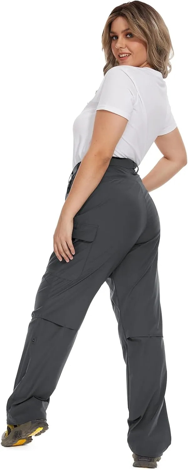 Moosehill Women's-Hiking-Pants-Cargo-Quick-Dry-Stretch-Lightweight Work Outdoor Pants with 5 Deep Pockets