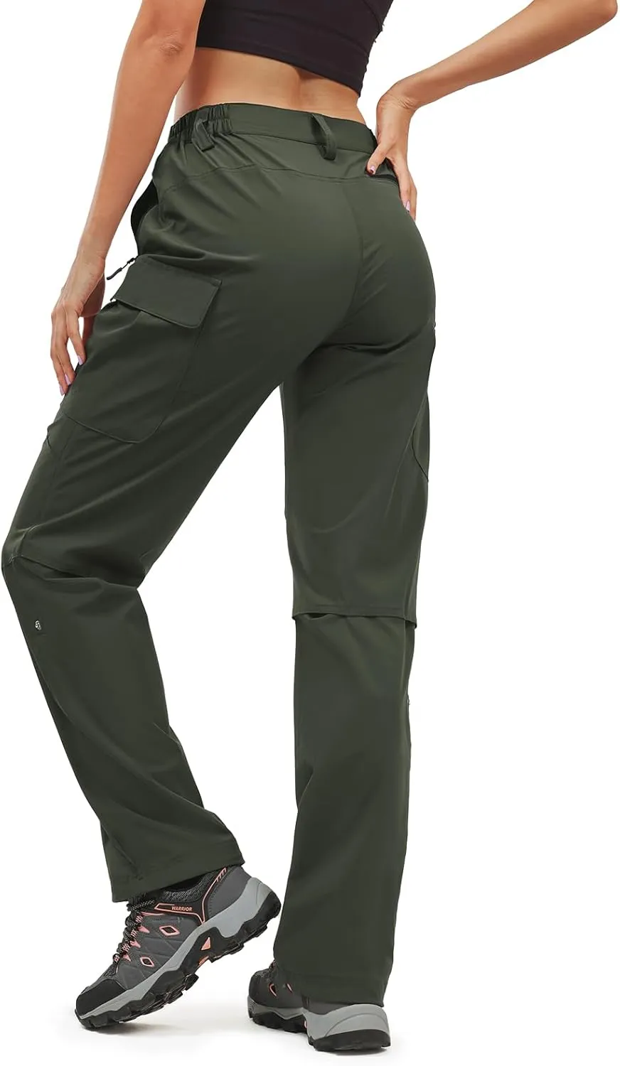 Moosehill Women's-Hiking-Pants-Cargo-Quick-Dry-Stretch-Lightweight Work Outdoor Pants with 5 Deep Pockets