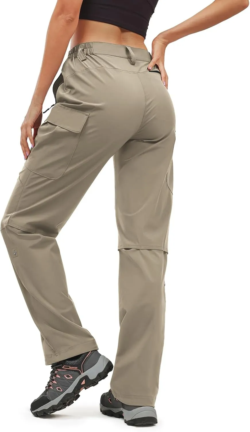 Moosehill Women's-Hiking-Pants-Cargo-Quick-Dry-Stretch-Lightweight Work Outdoor Pants with 5 Deep Pockets
