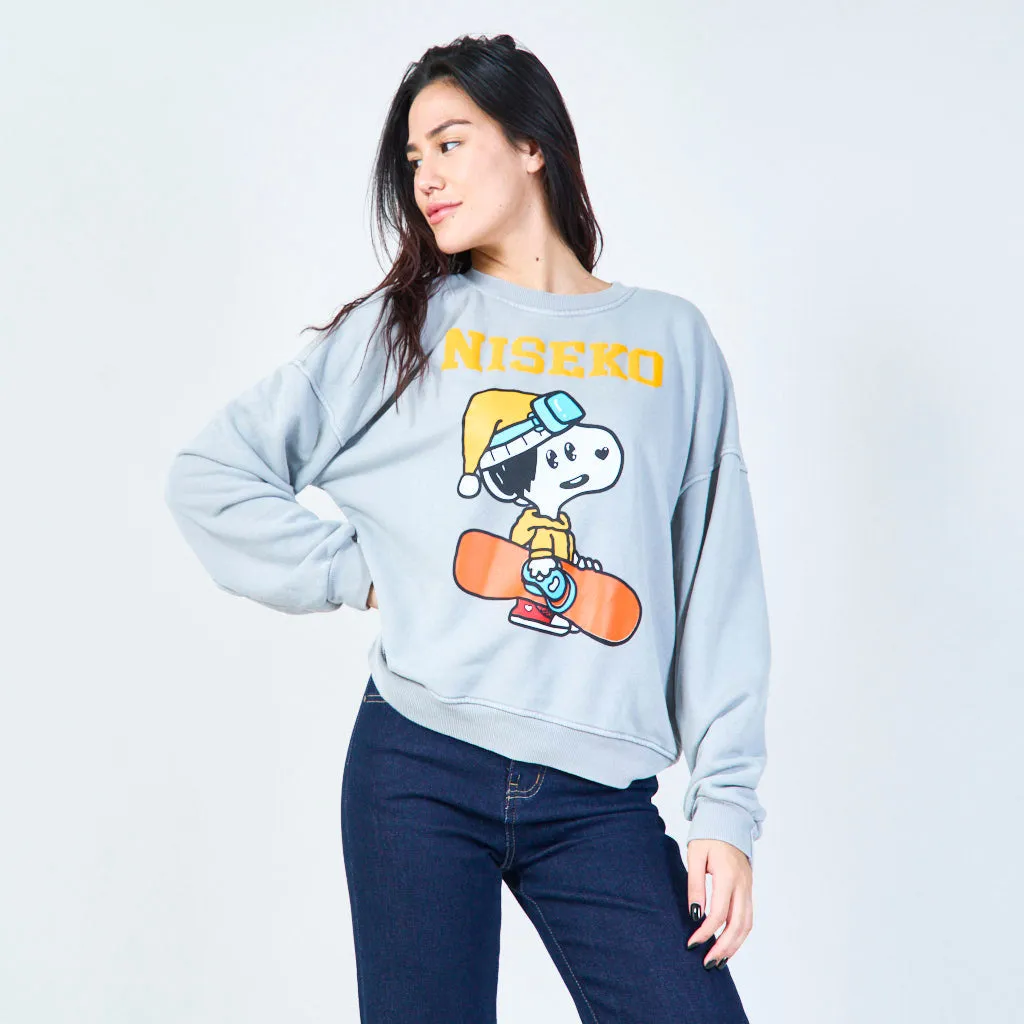 Niseko snowboard graphic sweatshirt wholesale