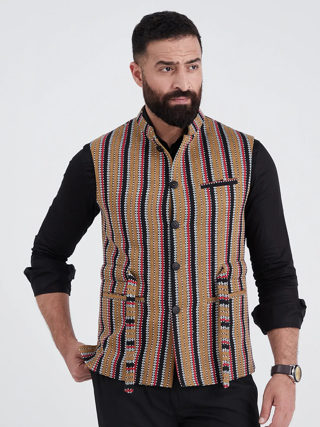 Old Gold Nehru Jacket