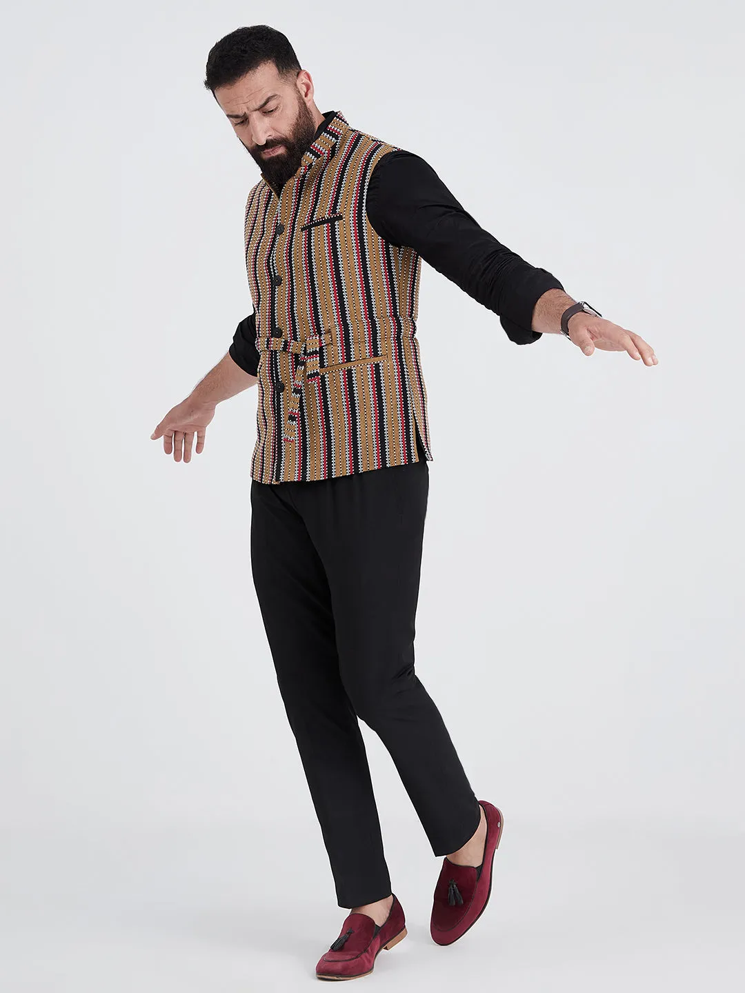 Old Gold Nehru Jacket