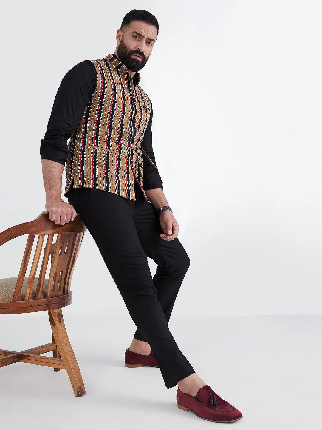 Old Gold Nehru Jacket