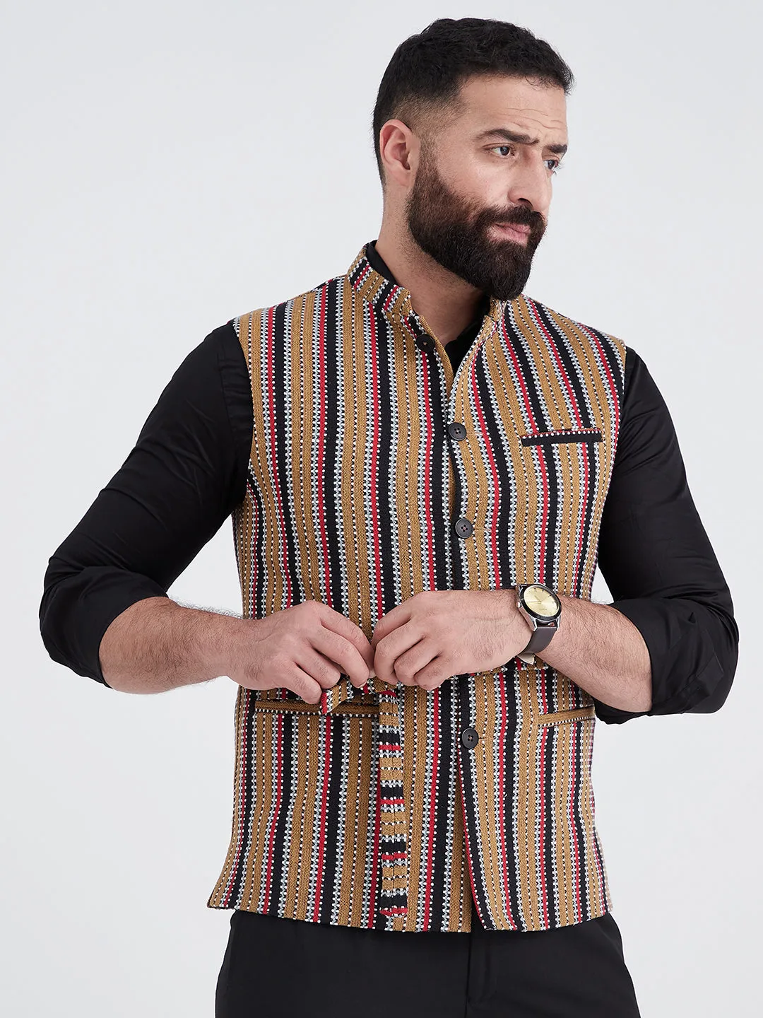 Old Gold Nehru Jacket