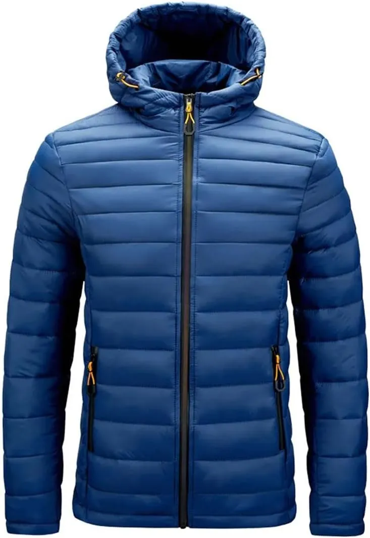 Pegsmio Cotton-Padded Clothes Men Casual Jackets Fashion Outdoor Winter Warm Windproof Hooded Coats