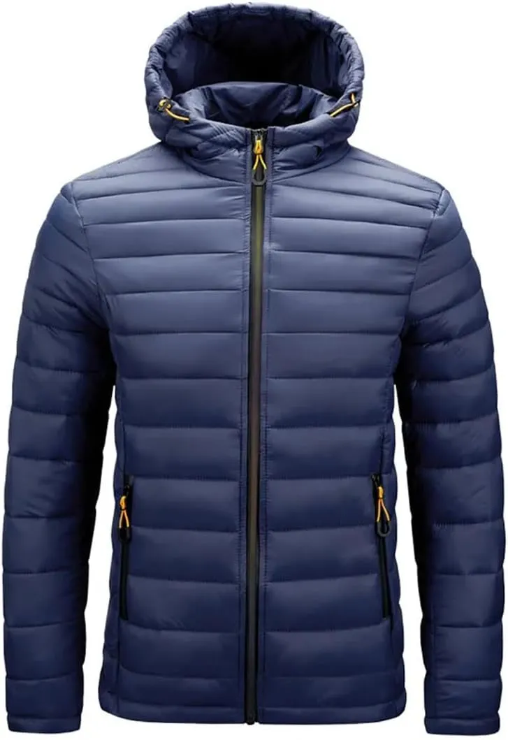 Pegsmio Cotton-Padded Clothes Men Casual Jackets Fashion Outdoor Winter Warm Windproof Hooded Coats