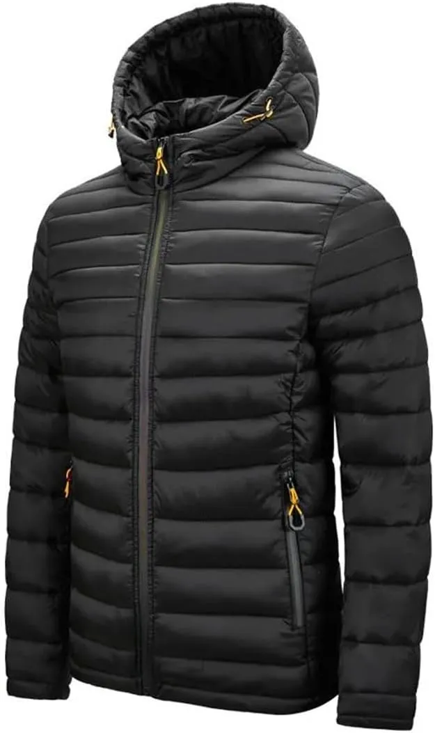 Pegsmio Cotton-Padded Clothes Men Casual Jackets Fashion Outdoor Winter Warm Windproof Hooded Coats
