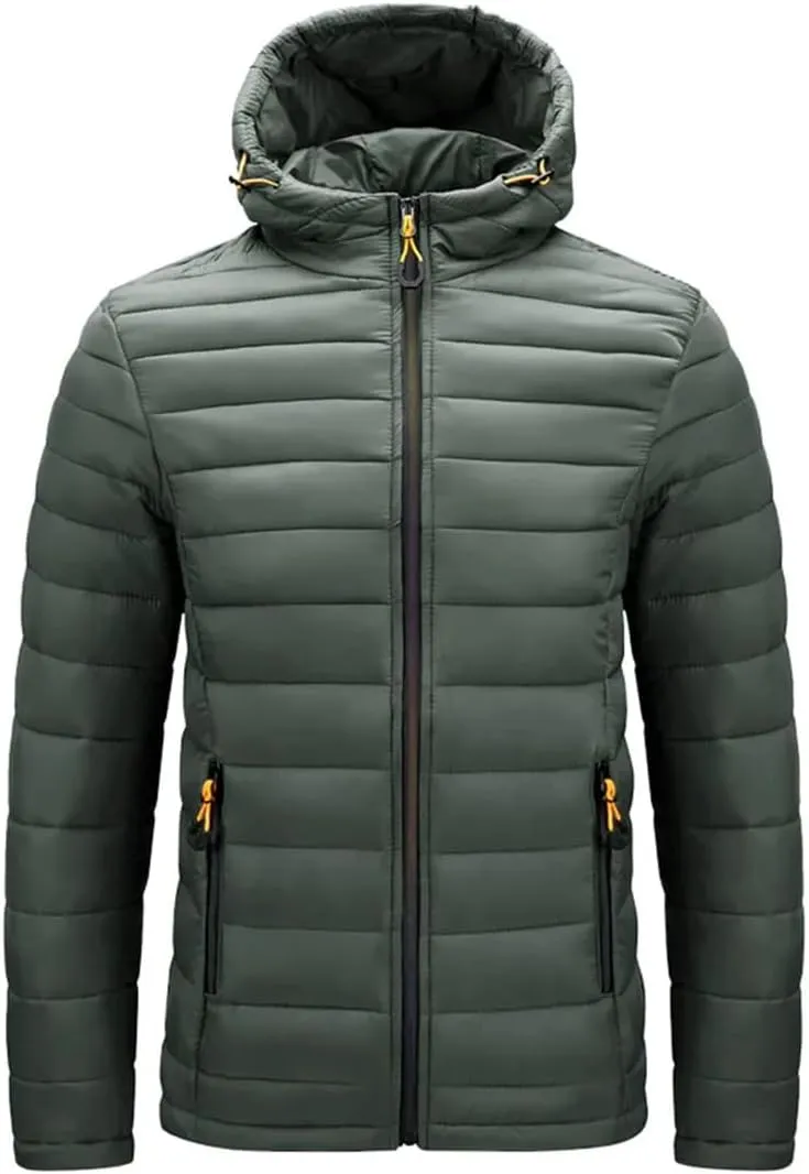 Pegsmio Cotton-Padded Clothes Men Casual Jackets Fashion Outdoor Winter Warm Windproof Hooded Coats