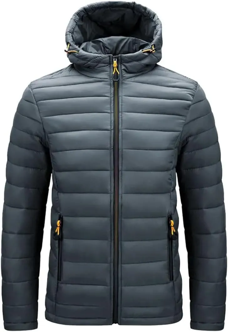 Pegsmio Cotton-Padded Clothes Men Casual Jackets Fashion Outdoor Winter Warm Windproof Hooded Coats