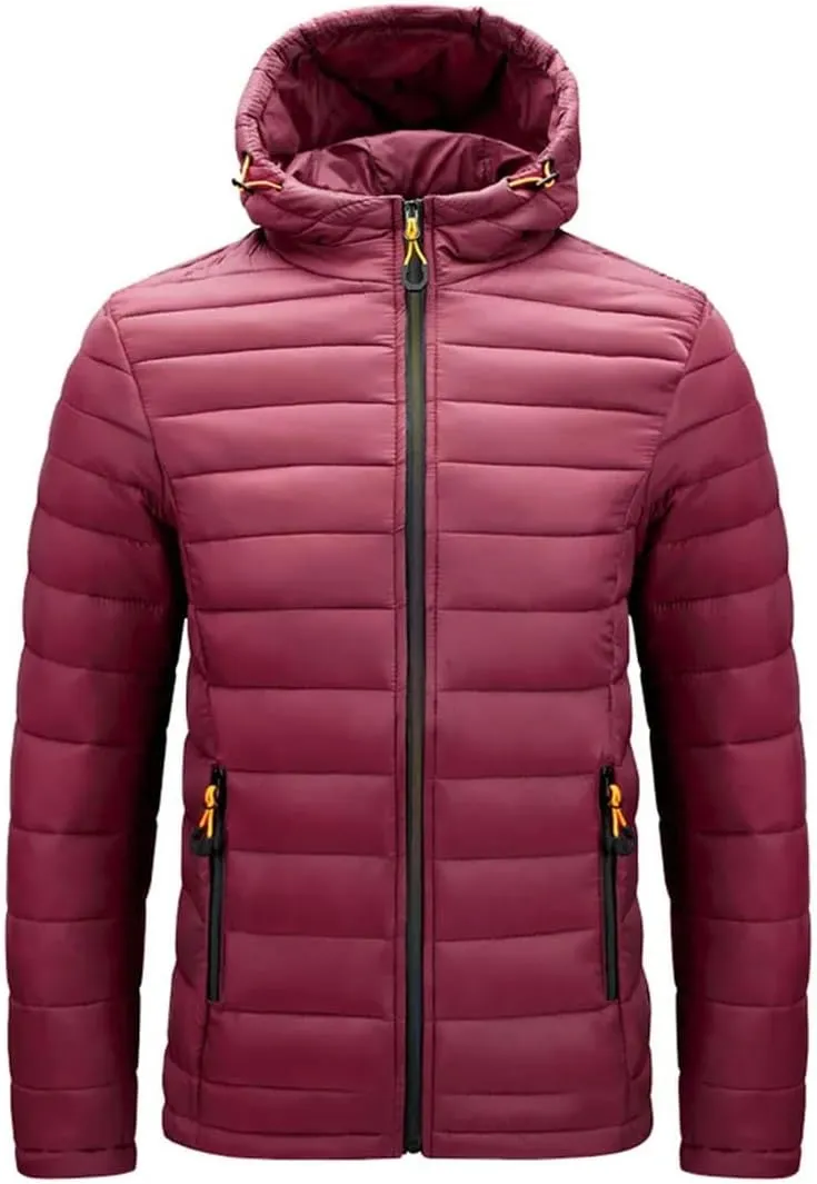 Pegsmio Cotton-Padded Clothes Men Casual Jackets Fashion Outdoor Winter Warm Windproof Hooded Coats