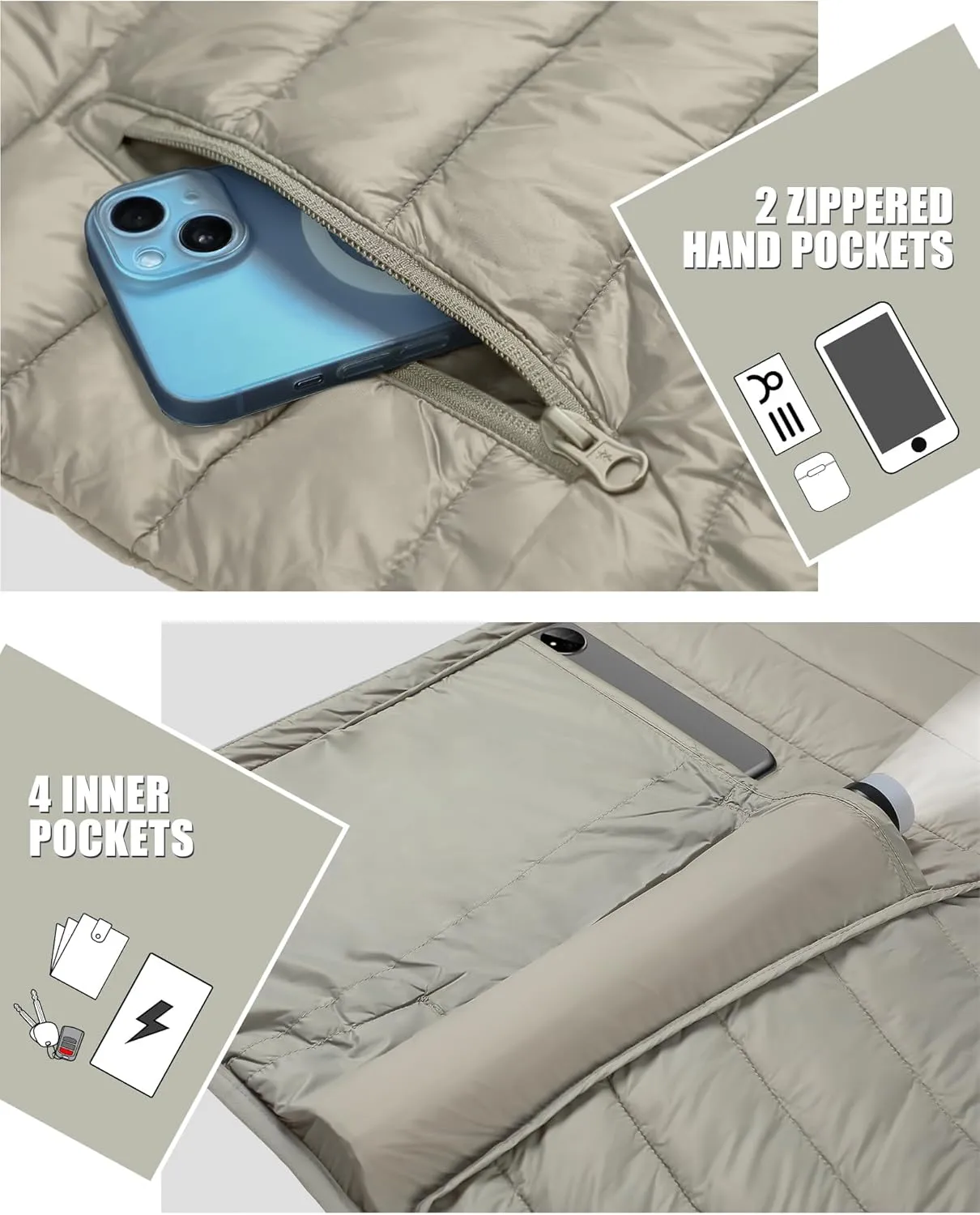 Pioneer Camp Mens Lightweight Packable Puffer Jacket Hooded Insulated Thermal Puffy Winter Jackets for Running Travel