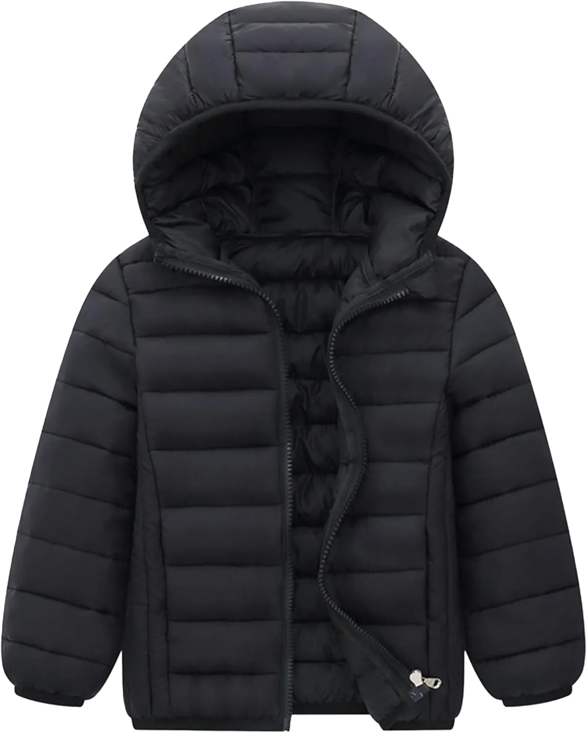 SEAUR Boys Girls Hooded Winter Puffer Jackets Lightweight Windproof Down Coat Warm Quilted Padded Outwear
