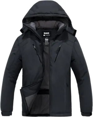 Skieer Men's Waterproof Ski Jacket Winter Snow Coat Windproof Snowboarding Jackets Warm Raincoat
