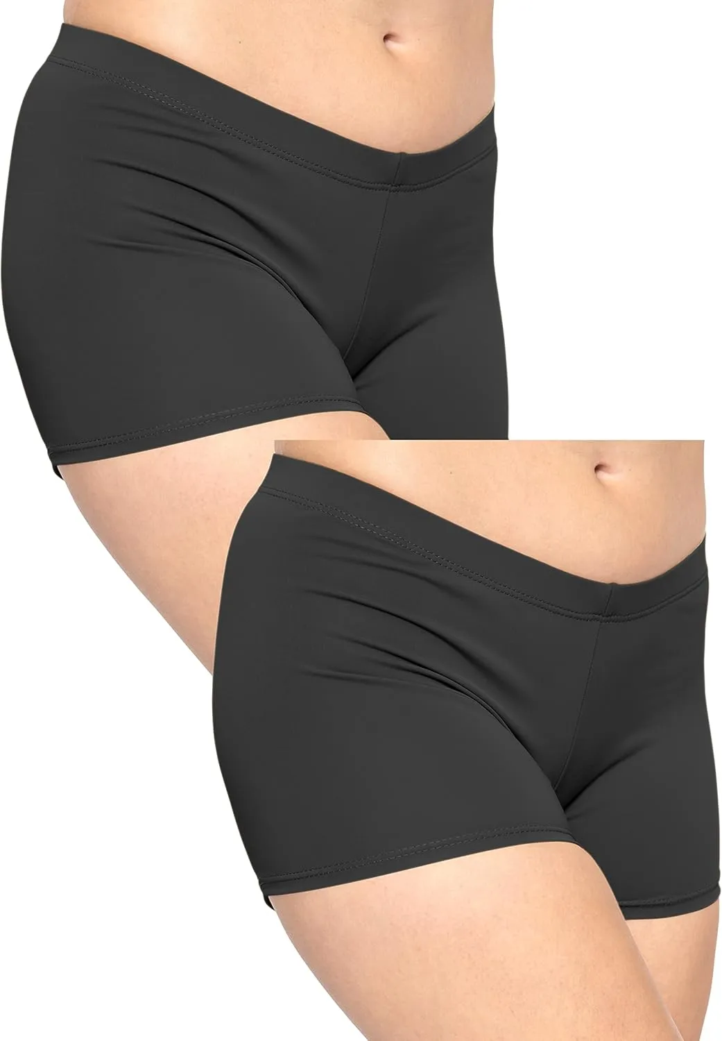 STRETCH IS COMFORT Women's and Plus Size Nylon Booty Shorts | S-3X