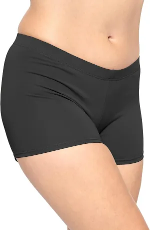 STRETCH IS COMFORT Women's and Plus Size Nylon Booty Shorts | S-3X