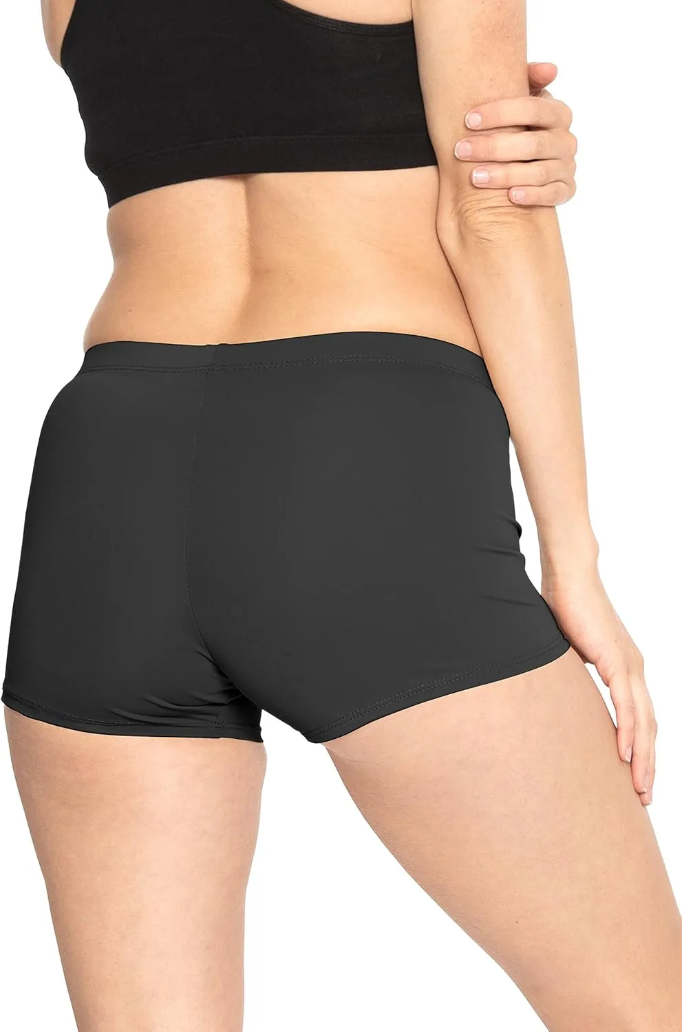 STRETCH IS COMFORT Women's and Plus Size Nylon Booty Shorts | S-3X