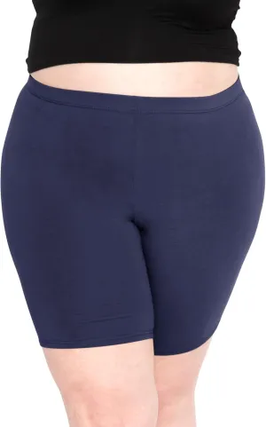 STRETCH IS COMFORT Women's Plus Size Cotton Biker Shorts | Cotton | X-Large - 7X