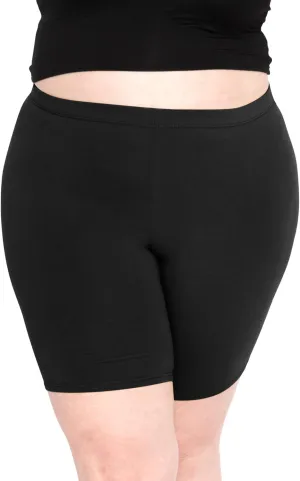 STRETCH IS COMFORT Women's Plus Size Cotton Biker Shorts | Cotton | X-Large - 7X
