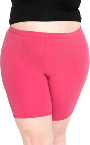 STRETCH IS COMFORT Women's Plus Size Cotton Biker Shorts | Cotton | X-Large - 7X