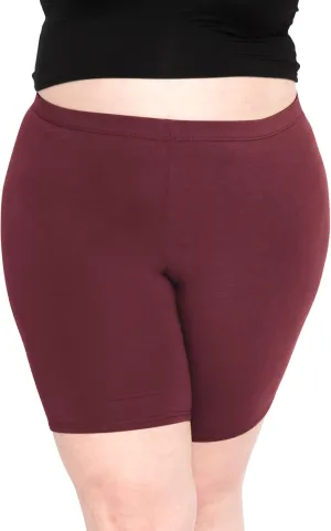 STRETCH IS COMFORT Women's Plus Size Cotton Biker Shorts | Cotton | X-Large - 7X