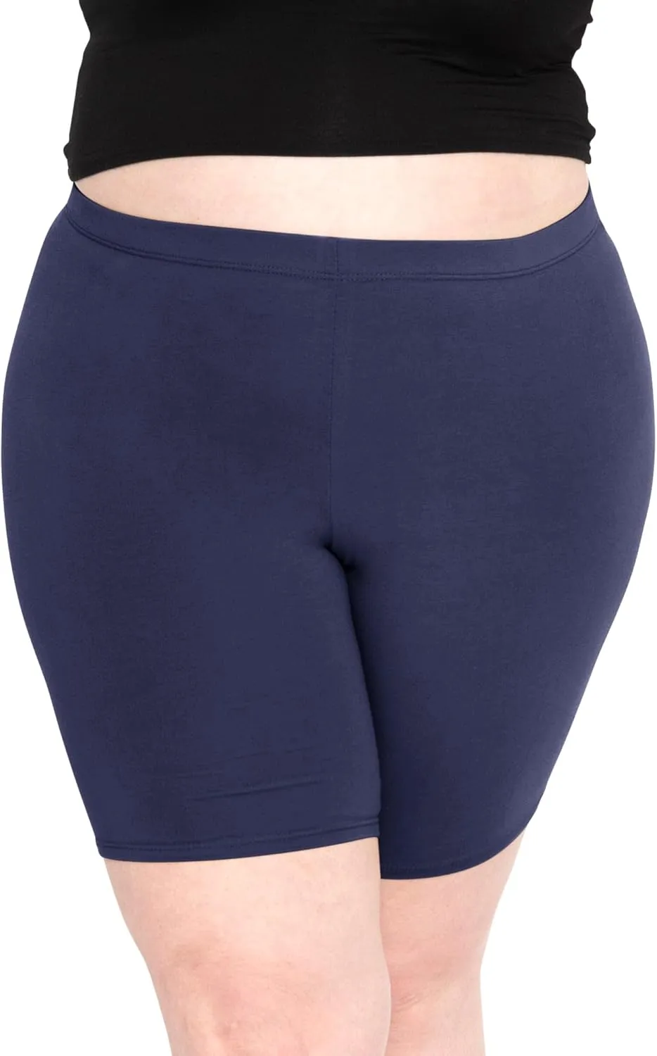 STRETCH IS COMFORT Women's Plus Size Cotton Biker Shorts | Cotton | X-Large - 7X