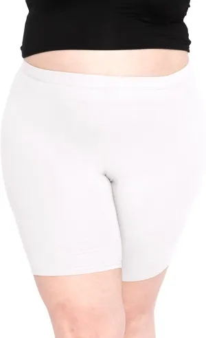 STRETCH IS COMFORT Women's Plus Size Cotton Biker Shorts | Cotton | X-Large - 7X
