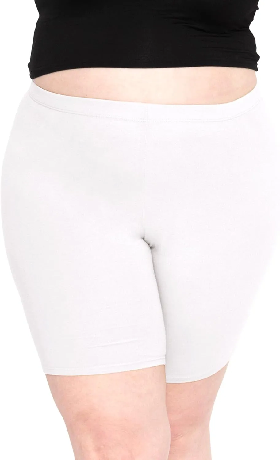 STRETCH IS COMFORT Women's Plus Size Cotton Biker Shorts | Cotton | X-Large - 7X