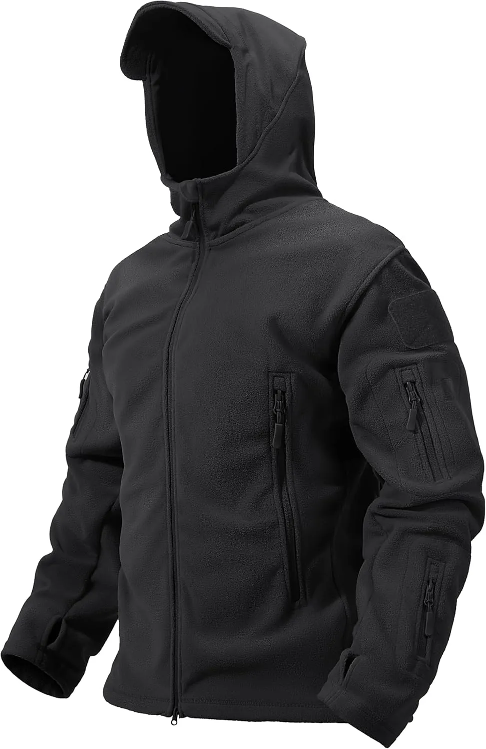 TACVASEN Mens Fleece Jacket Full Zip Tactical Hoodies Winter Coats Windproof Hoodies Warm Hunting