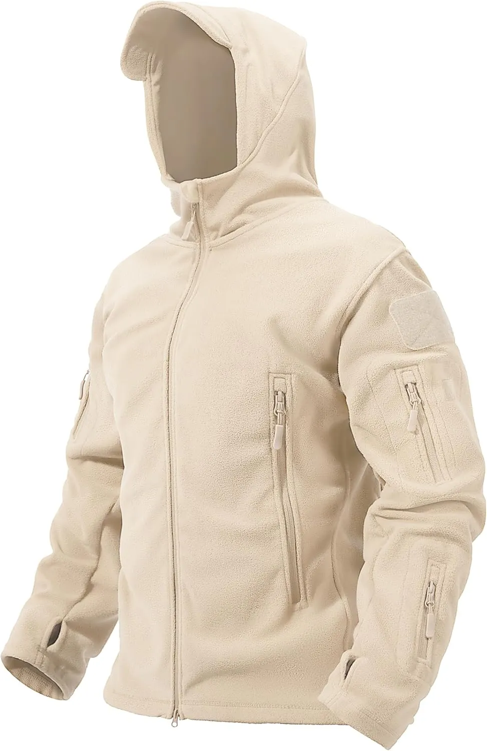 TACVASEN Mens Fleece Jacket Full Zip Tactical Hoodies Winter Coats Windproof Hoodies Warm Hunting