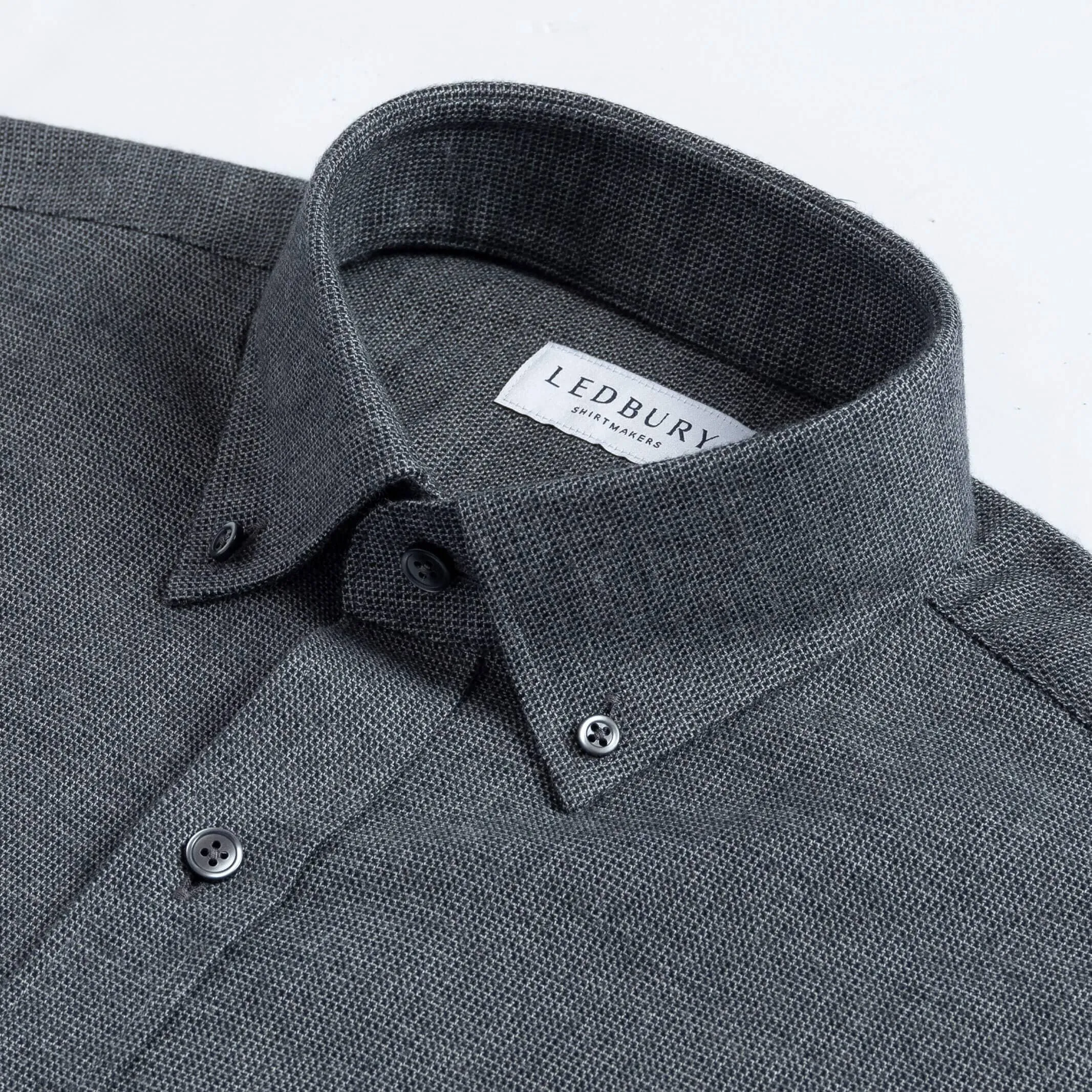 The Charcoal Holmes Flannel Custom Shirt