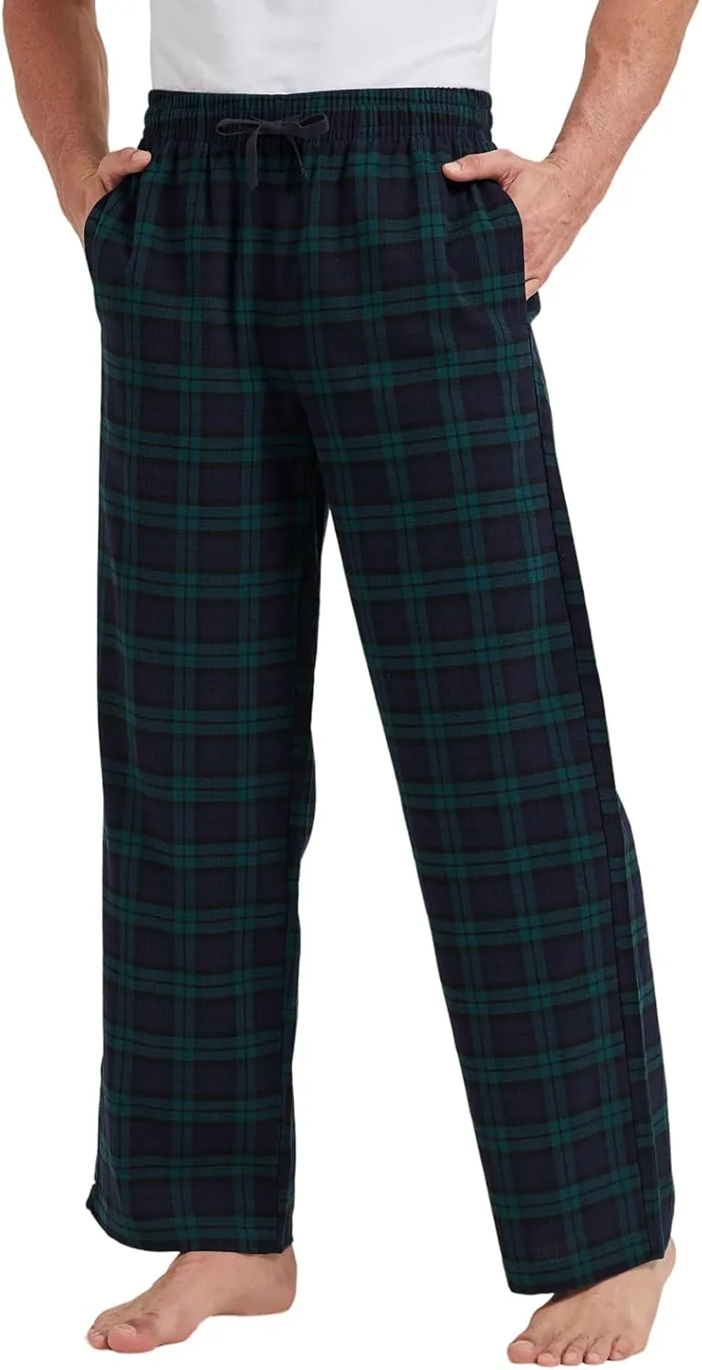 TTZ 34/36 Inseam Mens Tall Pajama Pants 100% Cotton Pj Lounge Sleep Pants for Tall Men